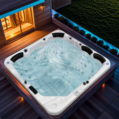 Hydrothérapie en plein air Spa piscine Jet d'air Massage Jacuzzi avec lumière LED